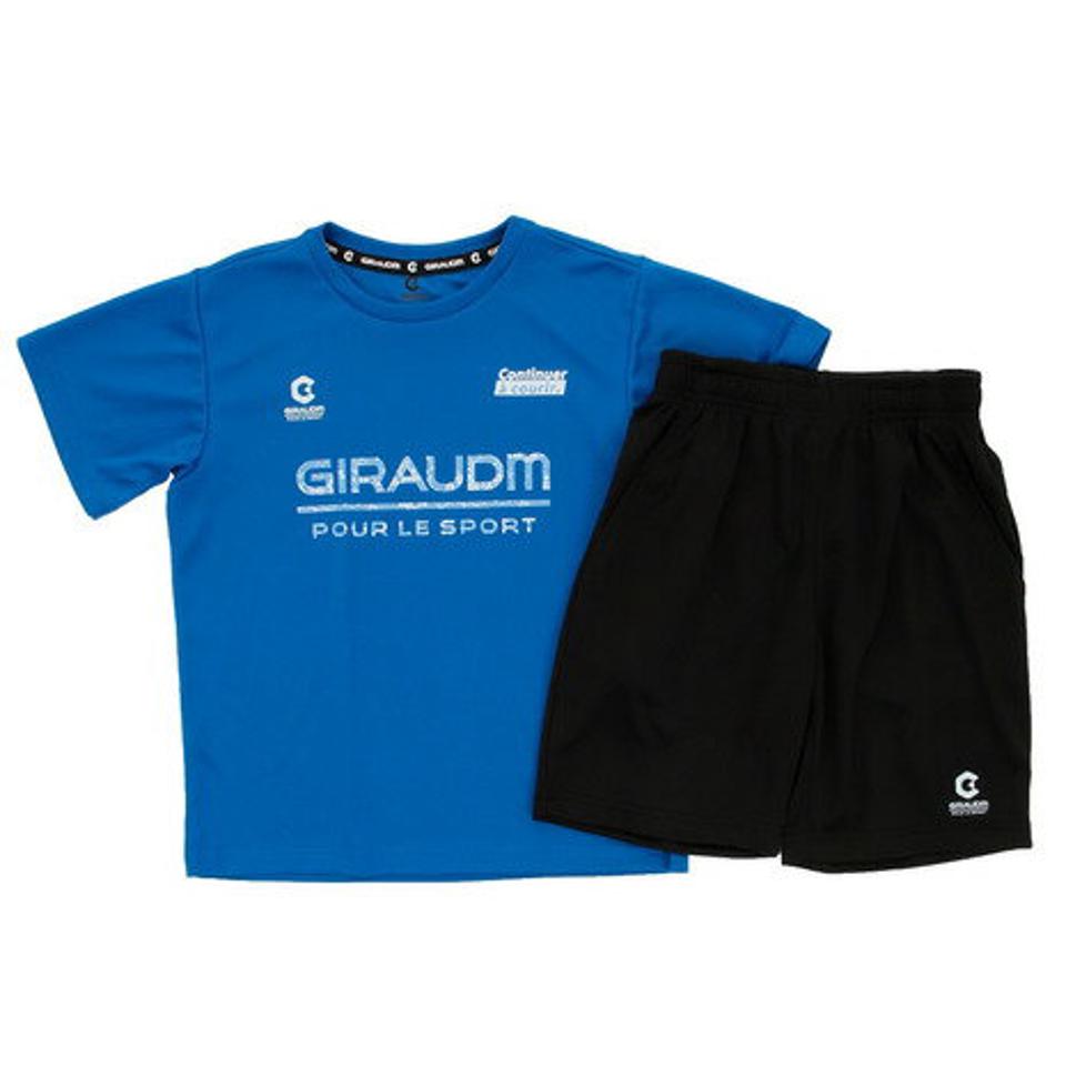 ジローム（GIRAUDM） ドライ 速乾 UVカット 上下セット スーツ 半袖Tシャツ＆ショートパンツ 865GM0CD2463 BLU （キッズ）