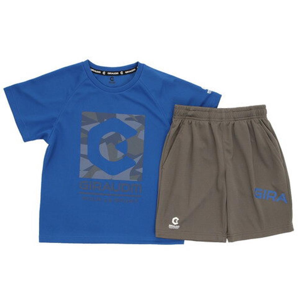 ジローム（GIRAUDM） ドライ 速乾 UVカット 上下セット スーツ 半袖Tシャツ＆ショートパンツ 865GM0CD2462 BLU オンライン価格 （キッズ）