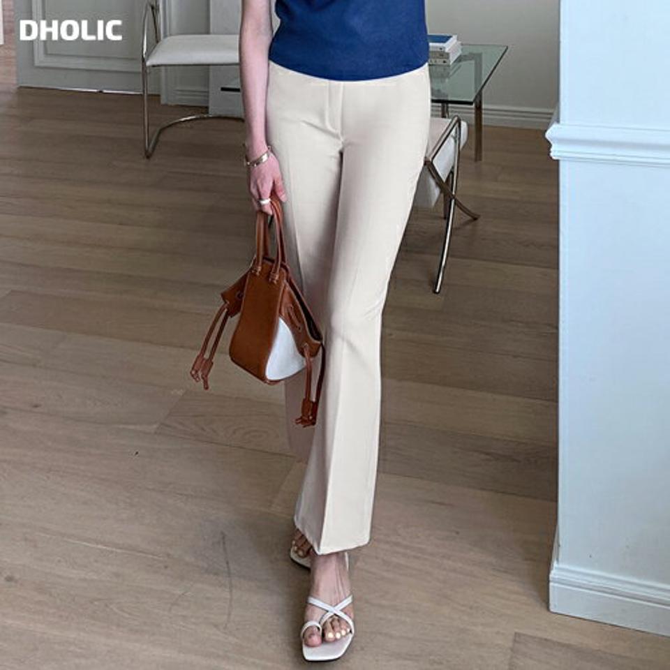 ストレッチストレートスラックス・全5色・t00650 レディース 【pt】パンツ ロング丈 単色 無地 シンプル ベーシック カラーパンツ オフィスカジュアル パステル 伸縮性 楽ちん ハイウエスト 春 夏 大人っぽ 韓国ファッション ハイホリHIHOLLI