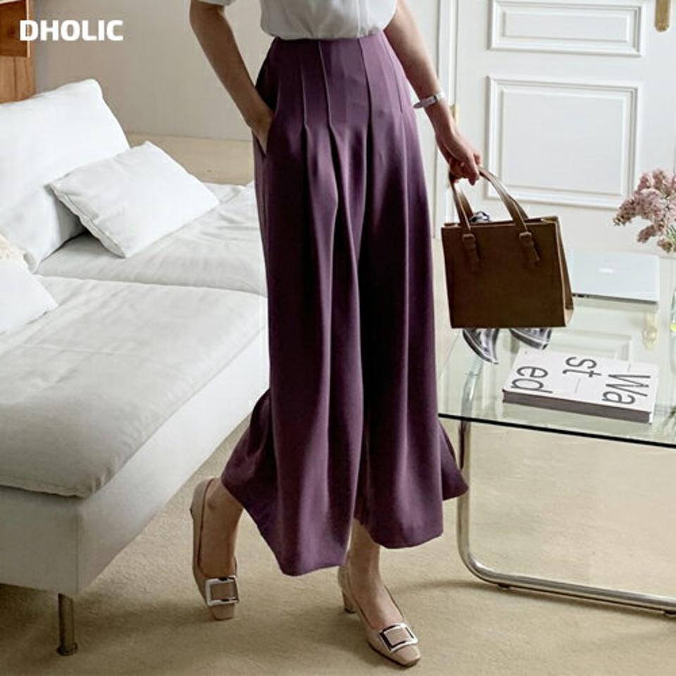 ≪人気商品再入荷≫ツータックフレアパンツ・全3色・e72367 レディース 【pt】パンツ ロング丈 単色 無地 シンプル パステル カラーパンツ 体型カバー フレア ゆったり 揺れ感 ハイウエスト 春 夏 フェミニン 韓国ファッション ハイホリHIHOLLI