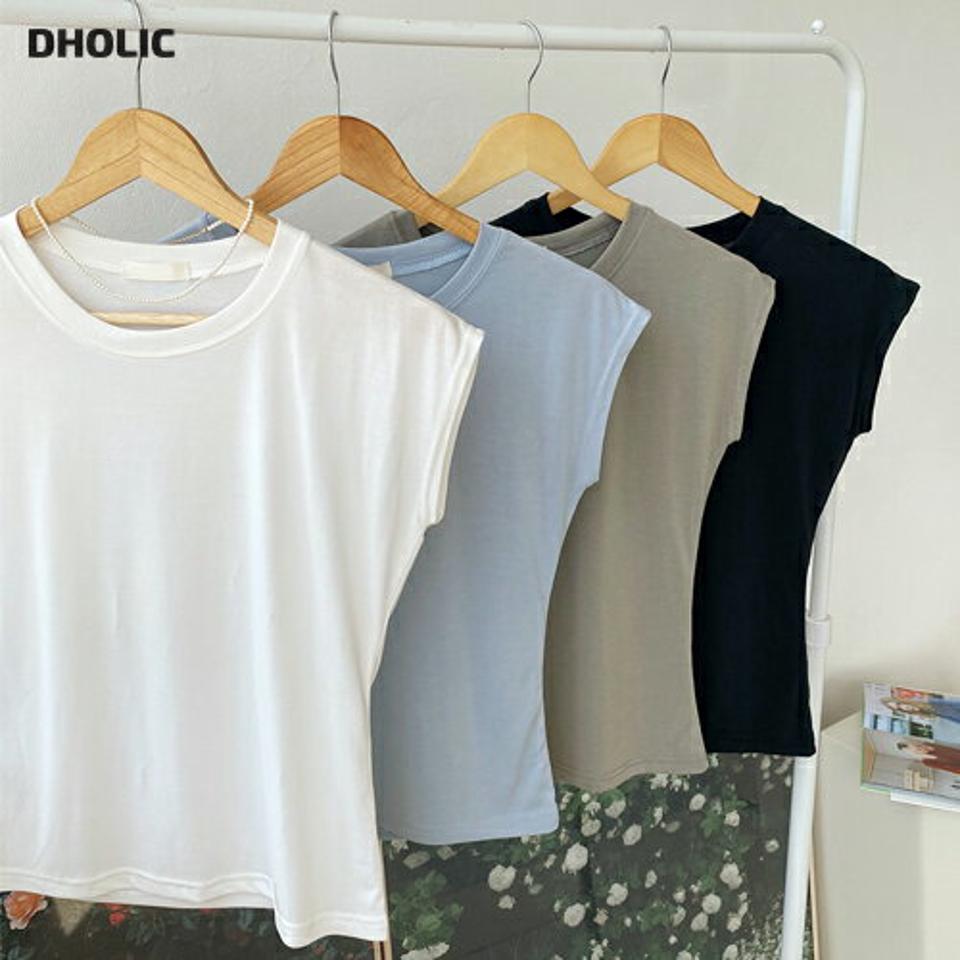 ラウンドネックフレンチスリーブTシャツ・全4色・t01078 レディース 【tops】トップス Tシャツ モダール フレンチスリーブ ショートスリーブ ラウンドネック 単色 無地 シンプル ベーシック カジュアル ラフ 水色 春 夏 韓国ファッション
