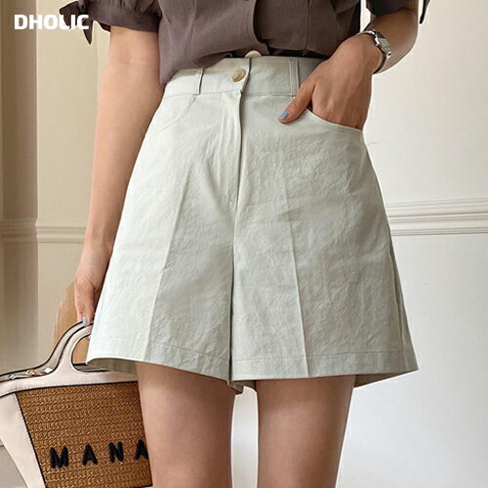 ワイドショートパンツ・全5色・t67200 レディース 【pt】パンツ ズボン ショートパンツ 短パン ショーパン 単色 無地 シンプル ベーシック 大人 カジュアル ワイド ラフ ハイウエスト ダーツ ベルトループ 春 夏 韓国ファッション