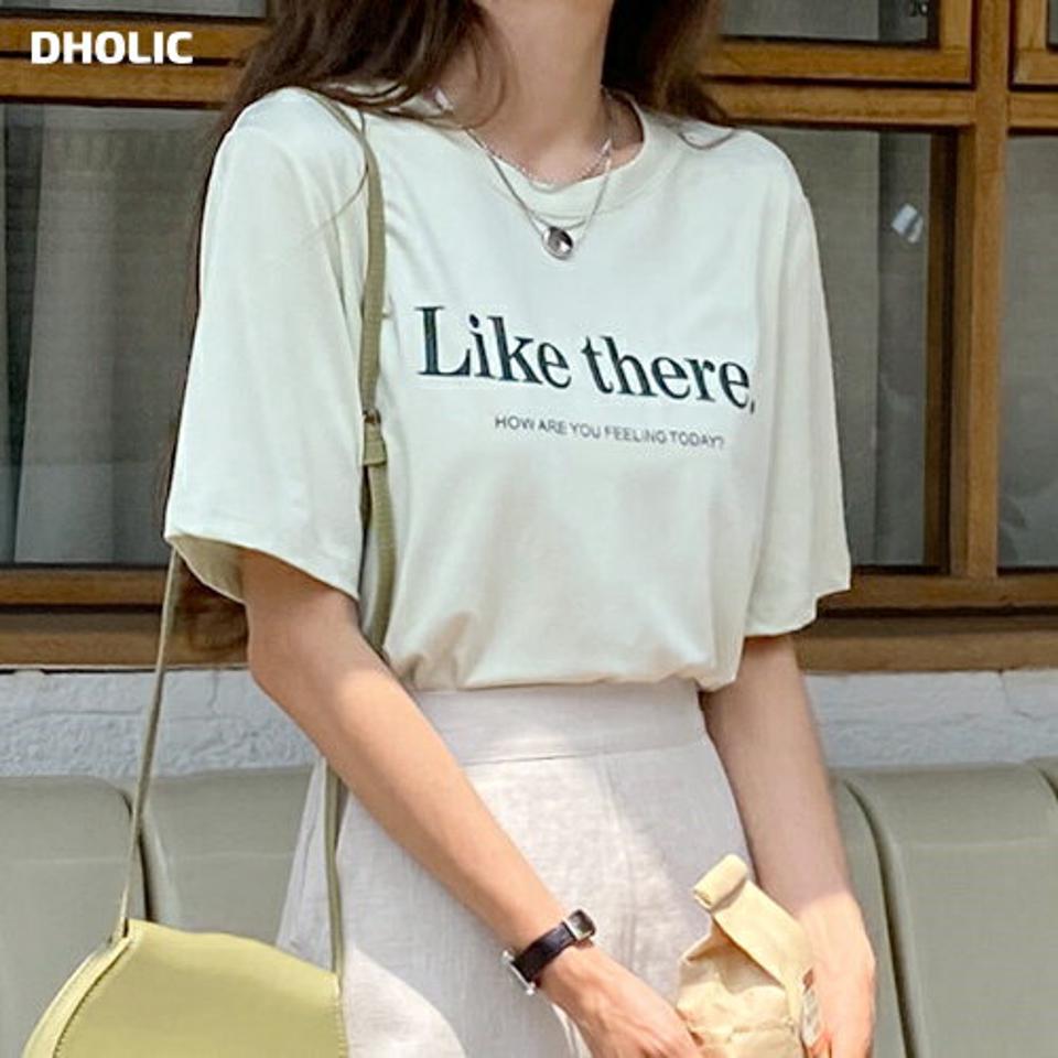 【10%OFF】レタリングラウンドTシャツ・全4色・t67190 レディース 【tops】トップス Tシャツ 半袖 ロゴT ロゴ ハーフスリーブ レタリング ラウンドネック シンプル カジュアル ラフ 韓国ファッション 半Tセール