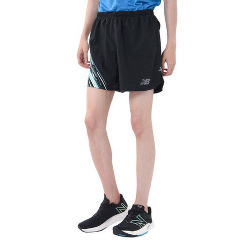 【6/5限定 エントリー＆3点以上ご購入でP最大10倍】ニューバランス（new balance） ランニング ランニングパンツ メンズ Hanzo 5インチショーツ インナーつき AMS01203VLS （メンズ）