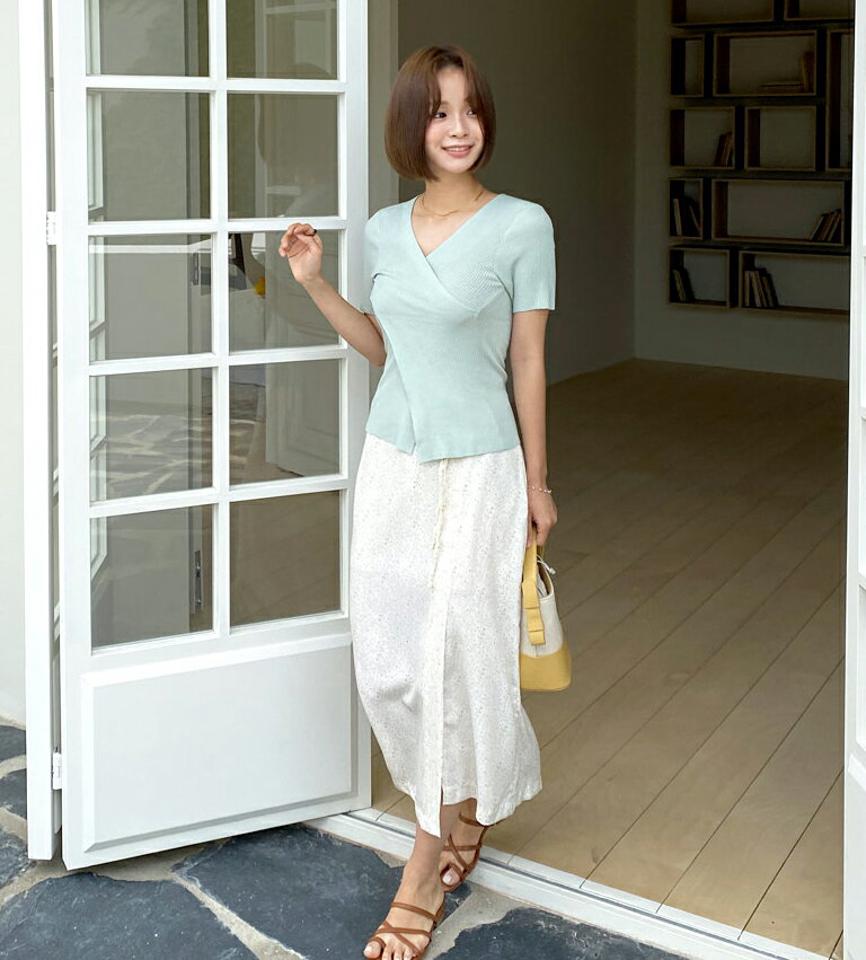 【10%OFF】2WAYクロスリブニット・全6色・t66781 レディース 【tops】トップス ニット 半袖 ハーフスリーブ オフショルダー 肩出し クロス リブ シンプル 上品 sky 大人 きれいめ 春 夏 韓国ファッション セール SALE