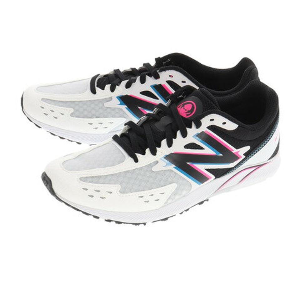 【6/5 24h限定 エントリー＆対象4店舗買い回りで最大P10倍！】ニューバランス（new balance）（メンズ、レディース）ランニングシューズ ハンゾー A4 ホワイト ブラック MHANZRA4 スニーカー トレーニング ジョギング