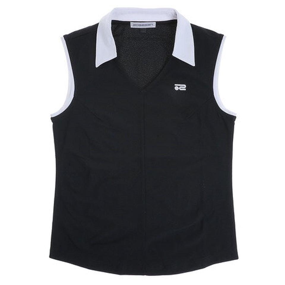 ROSASEN バイカラーノースリーブシャツ 048-22472-019 (レディース)