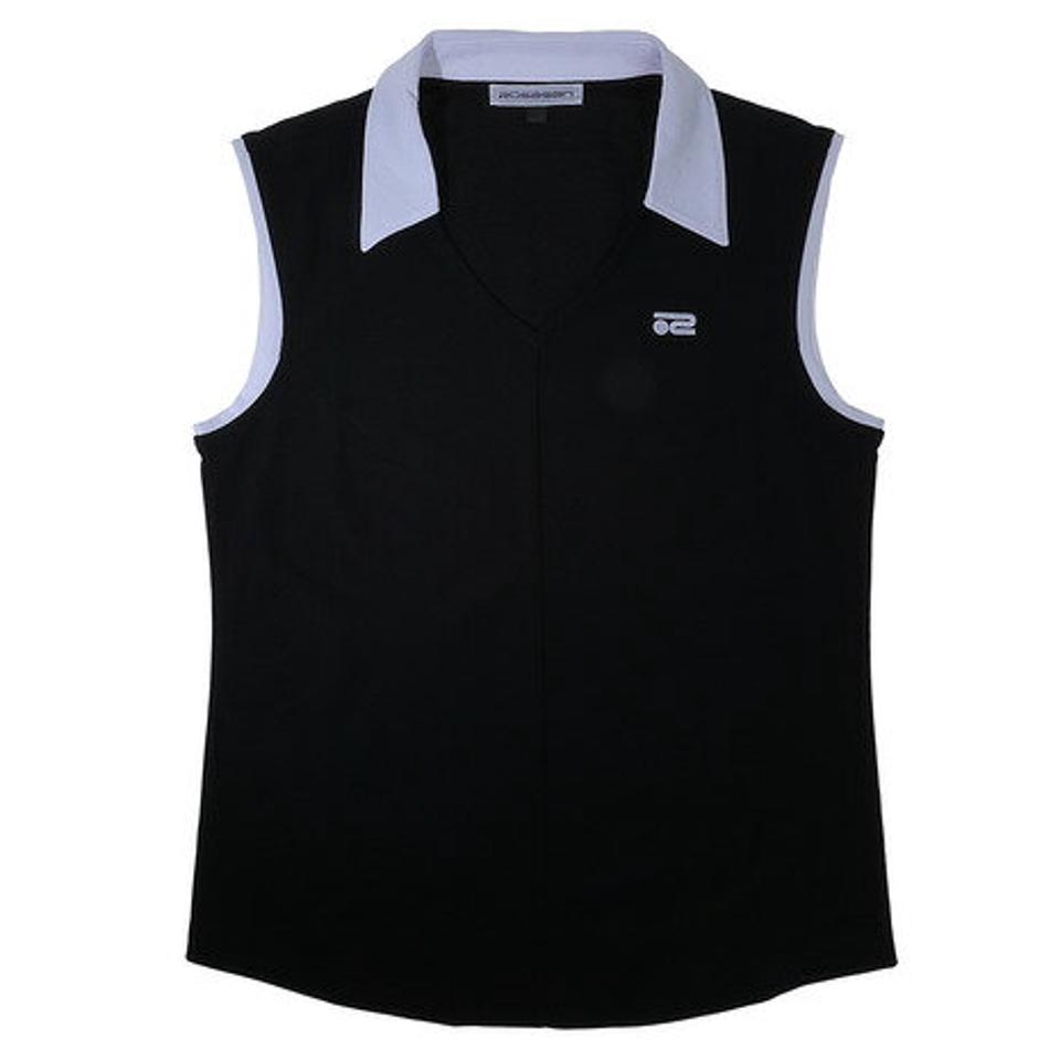 ROSASEN バイカラーノースリーブシャツ 048-22472-019 (レディース)