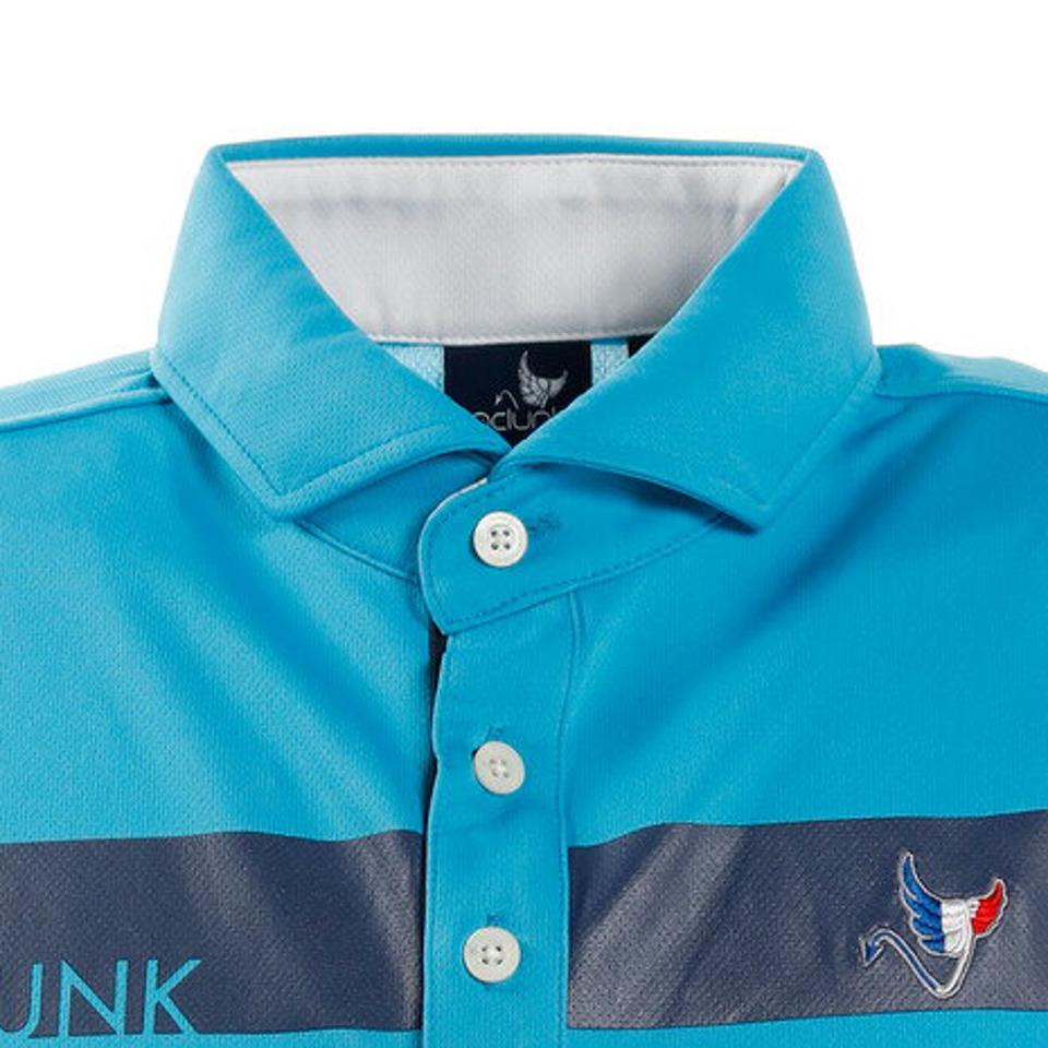 クランク(CLUNK) ゴルフウェア ショルダーラインポロシャツ CL5HTG09 BLU (メンズ)