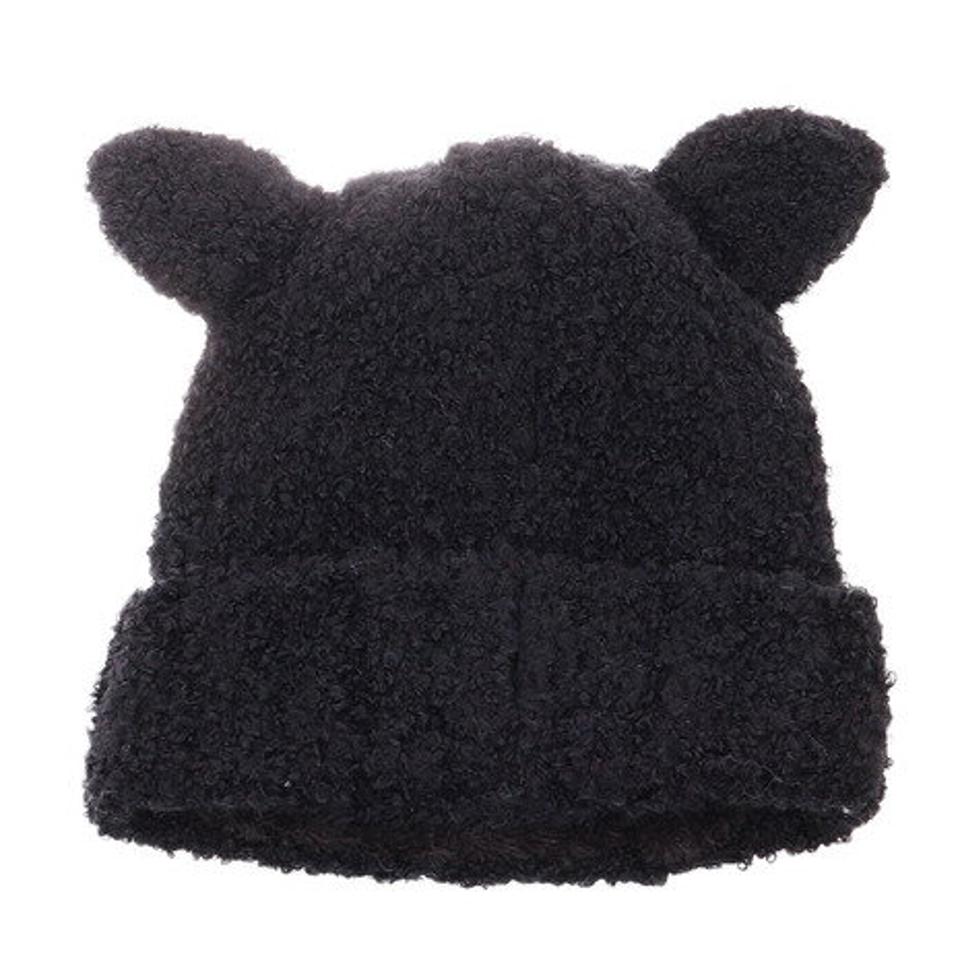 その他ブランド(OTHER BRAND) ジュニア ニットキャップ キャット 335Z2DW5037 BLK (キッズ)