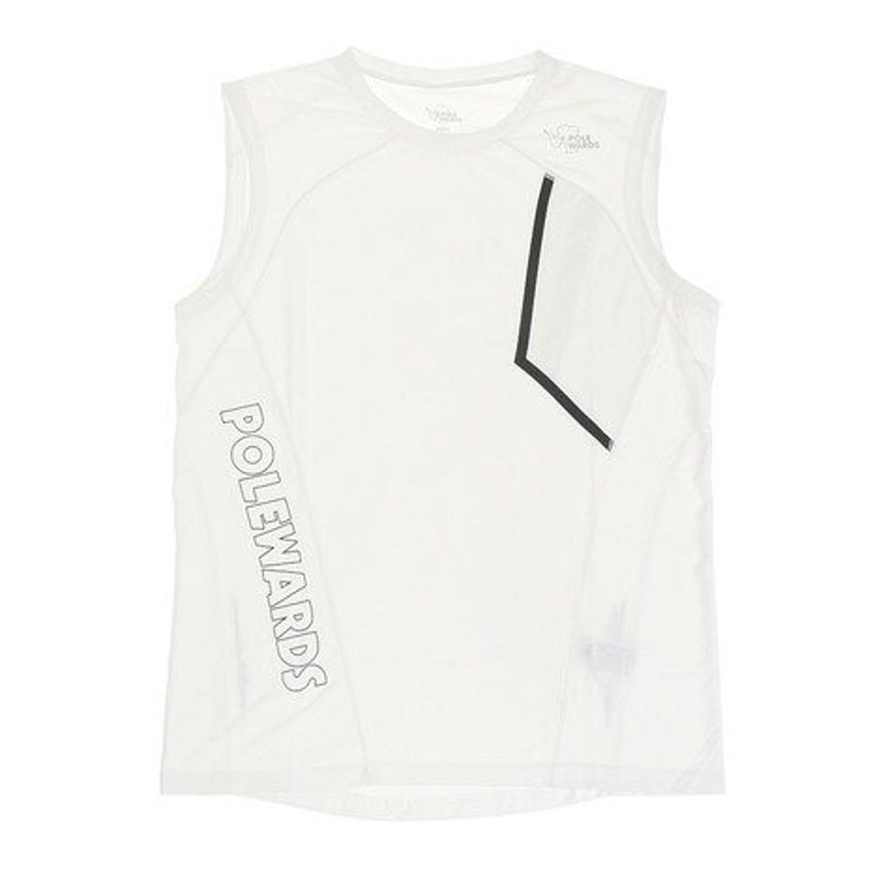 POLEWARDS(メンズ)SWicking ノースリーブシャツ PW2HJA21 WHT..