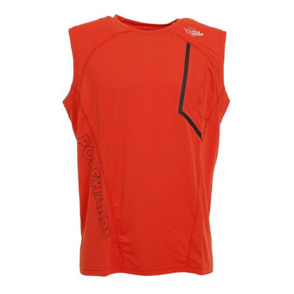 【1/25 24h限定 エントリー&対象3店舗買い回りで最大P10倍!】POLEWARDS(メンズ)ランニング SWicking ノースリーブシャツ PW2HJA21 RED.