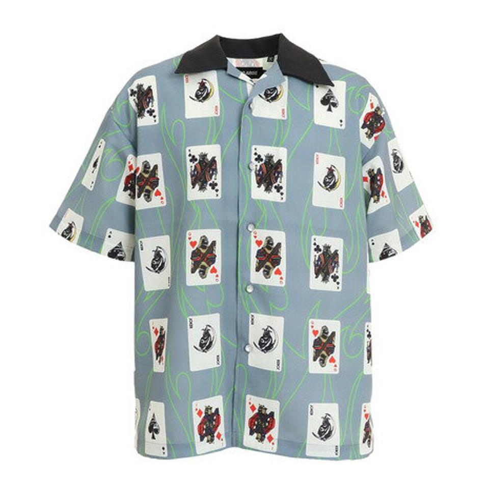 エクストララージ(XLARGE) FIRE DECAL CARDS 半袖シャツ 101222014003-GREY (メンズ)