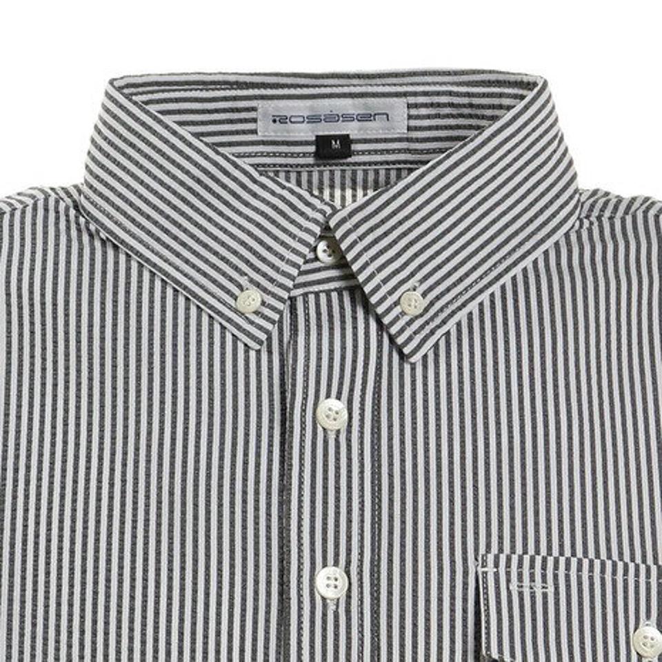 ROSASEN シアサッカー半袖シャツ 047-22344-005 (メンズ)