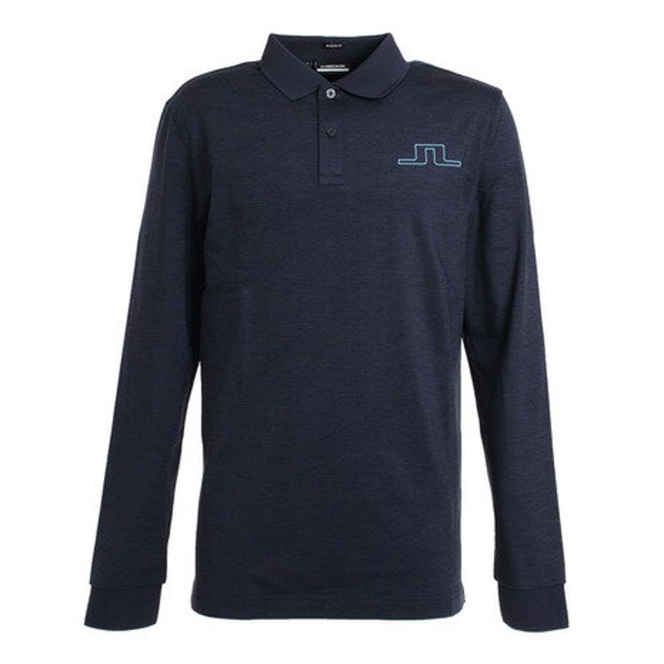 J.LINDEBERG(メンズ)ゴルフウエア ポロシャツ メンズ 秋冬 Bridge Regular Fit 長袖ポロシャツ 071-23910-098