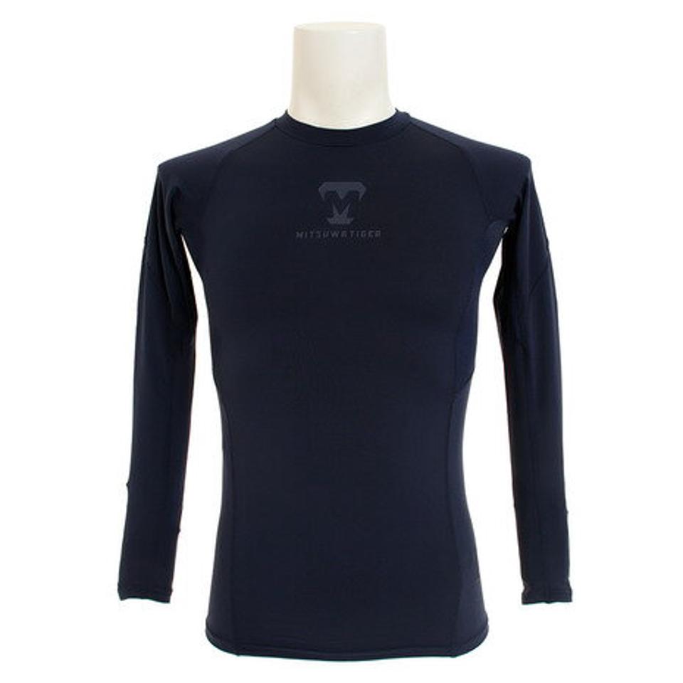 美津和タイガー(mitsuwa-tiger) 野球 アンダーシャツ ヒートアンダー ラウンドネック 長袖 インナー シャツ MT7GSA28-048 防寒 冬用 吸汗速乾 保温 (メンズ)