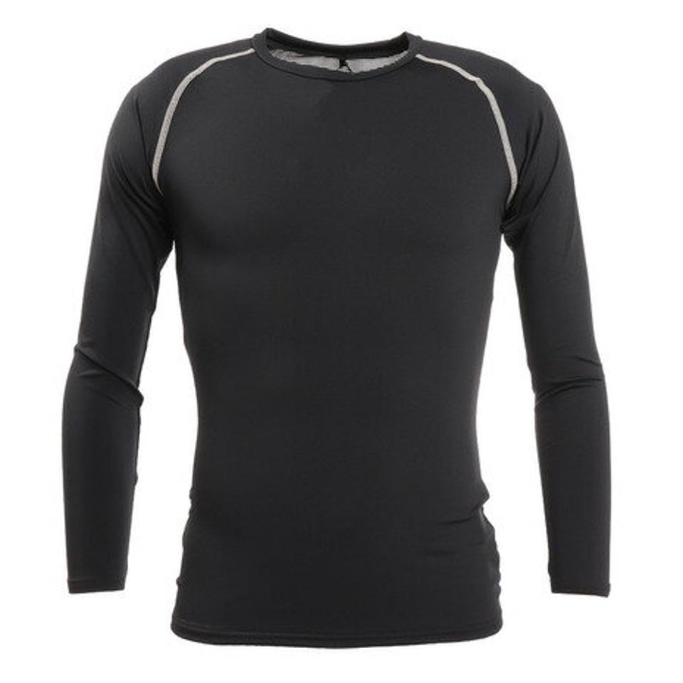 デュアリグ(DUARIG)(メンズ)ドライ 吸汗速乾 UVカット 抗菌防臭 クルーネック長袖シャツ 786D1ES5834 BK/GY