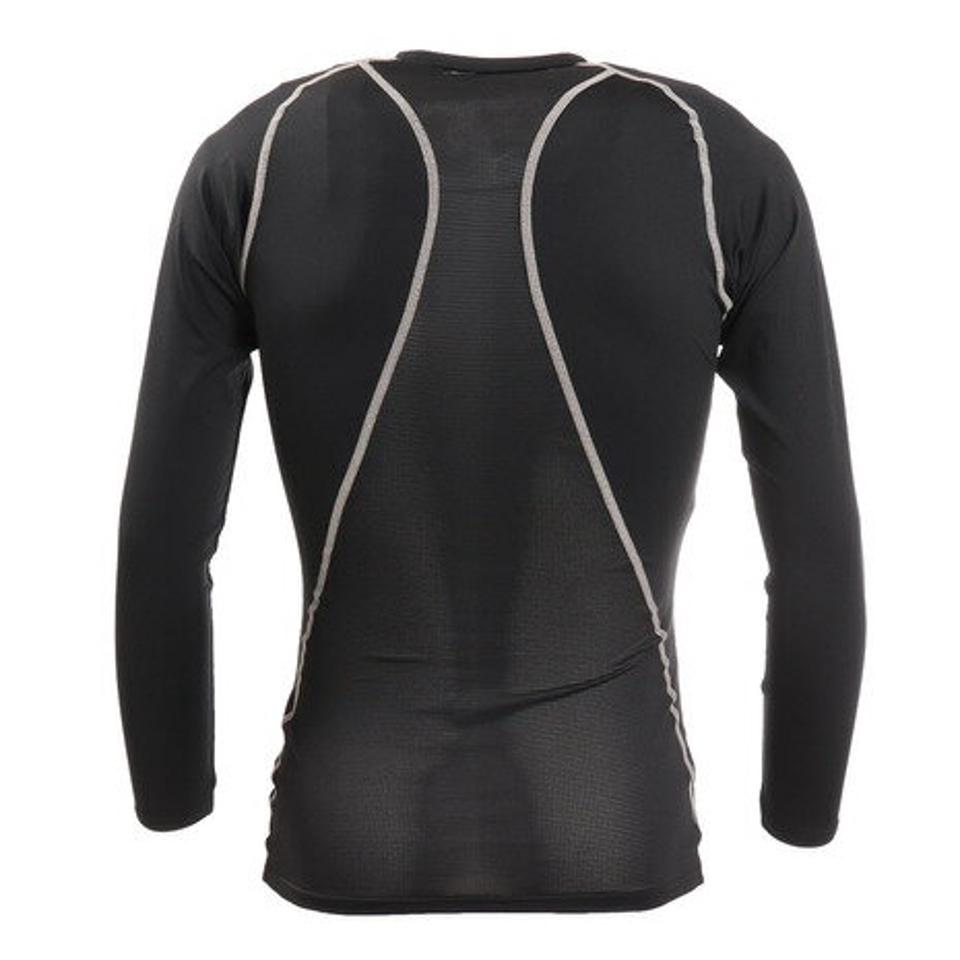 デュアリグ(DUARIG)(メンズ)ドライ 吸汗速乾 UVカット 抗菌防臭 クルーネック長袖シャツ 786D1ES5834 BK/GY