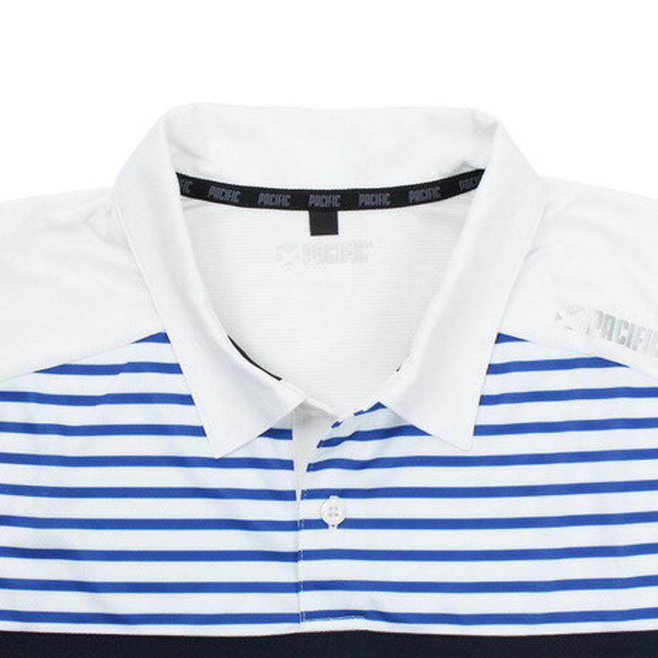 【30%OFFクーポン！期間限定12日迄まで】パシフィック（PACIFIC） テニス ドライプラス CAゲームポロボーダー PT19SM404 WHT （メンズ）