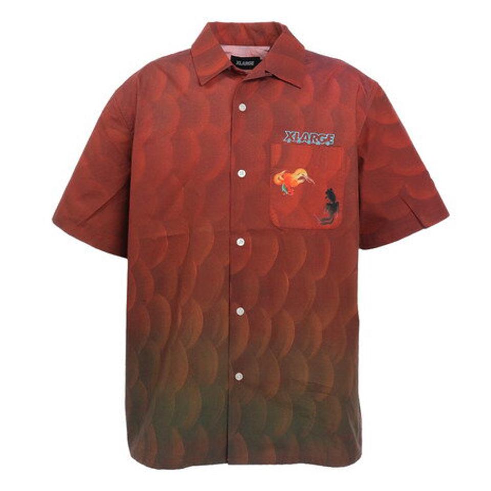 エクストララージ(XLARGE) 半袖シャツ KINGYO SKIN SHIRT 101212014008-RED (メンズ)