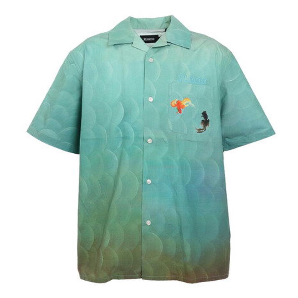 エクストララージ(XLARGE) 半袖シャツ KINGYO SKIN SHIRT 101212014008-LtGREEN (メンズ)