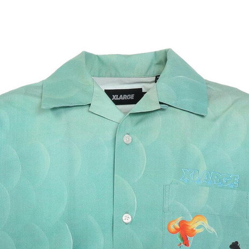 エクストララージ(XLARGE) 半袖シャツ KINGYO SKIN SHIRT 101212014008-LtGREEN (メンズ)