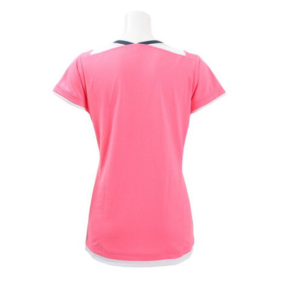 パシフィック(PACIFIC) テニス ドライプラス CAゲームシャツボーダー PT19SW413 PNK (レディース)