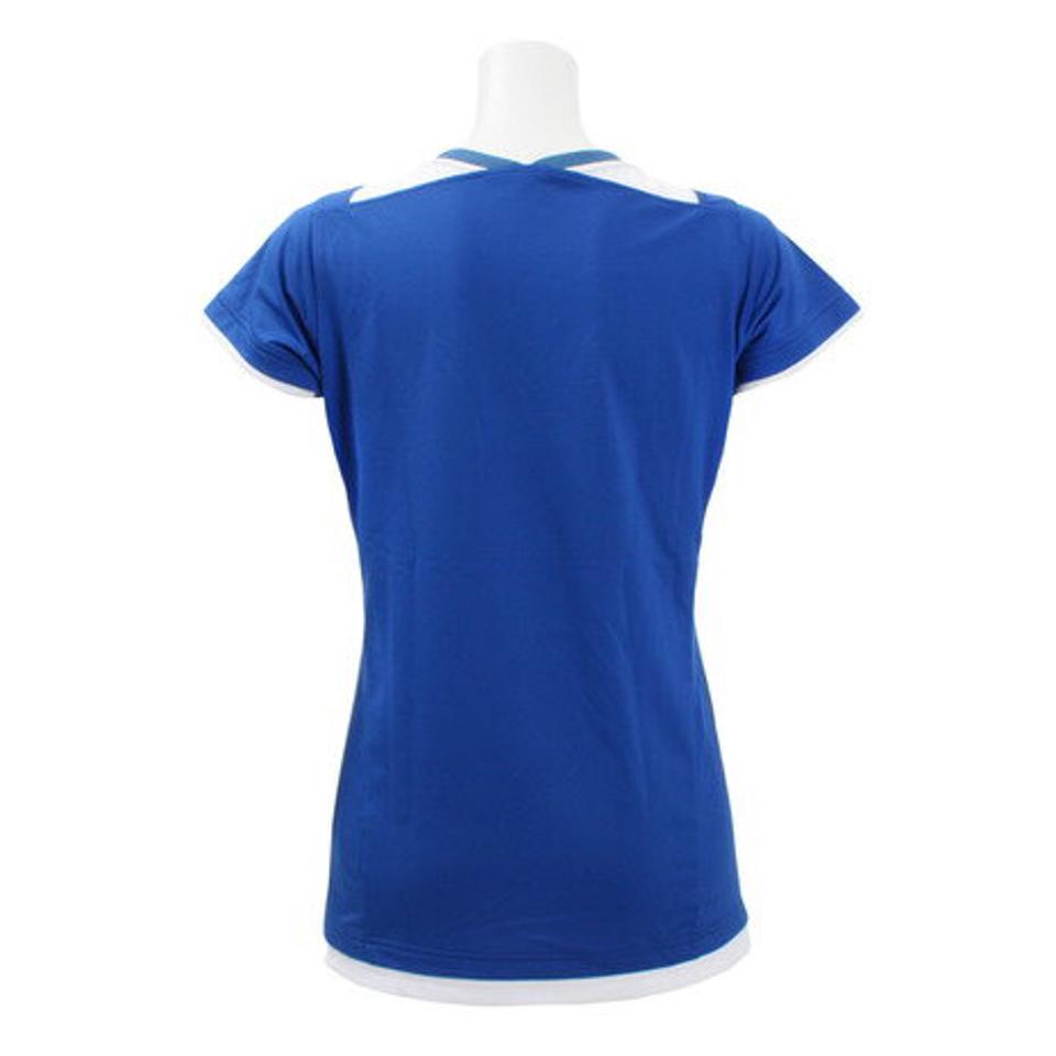 パシフィック(PACIFIC) テニス ドライプラス CAゲームシャツボーダー PT19SW413 BLU (レディース)