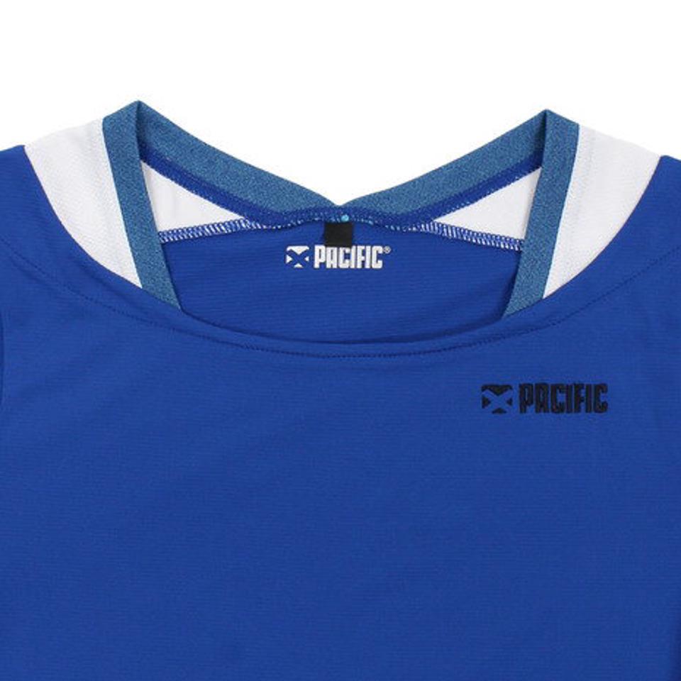パシフィック(PACIFIC) テニス ドライプラス CAゲームシャツボーダー PT19SW413 BLU (レディース)