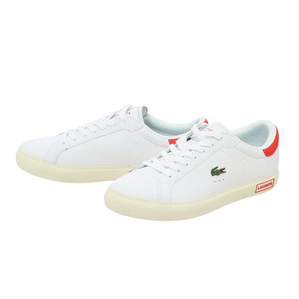 ラコステ（LACOSTE）（メンズ）スニーカー パワーコート POWERCOURT ホワイトグリーン ホワイトピンク 0721 1 SM00311 カジュアル 普段履き 通勤 通学