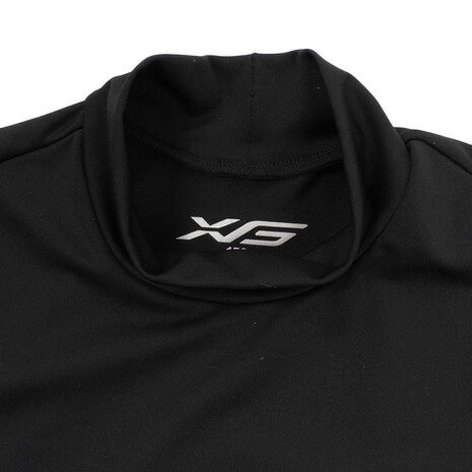 【2点10%OFFクーポン対象!5/2まで】エックスティーエス(XTS)(キッズ)野球 アンダーシャツ ジュニア ストレッチハイネック 長袖 インナー シャツ 724G6ES4170 黒