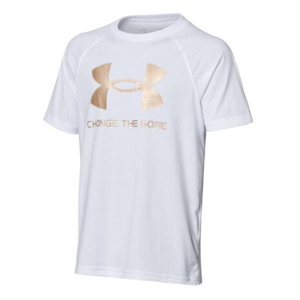 アンダーアーマー(UNDER ARMOUR) ボーイズ テック ベースボール ロゴ 半袖シャツ 1364514 WHT BB (キッズ)