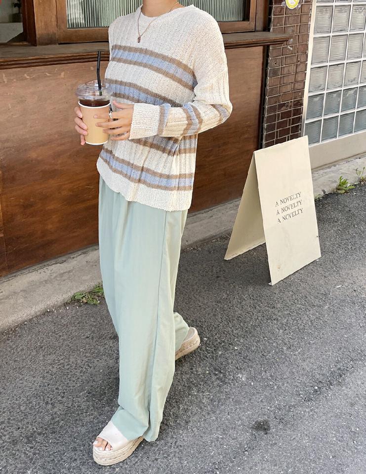 ナイロンストレートパンツ・全4色・t67698 レディース 【pt】パンツ ズボン ロングパンツ ストレート ナイロン 単色 無地 シンプル ベーシック ラフ カジュアル フルレングス ウエストゴム シャーリング ポケット 春 夏 韓国ファッション