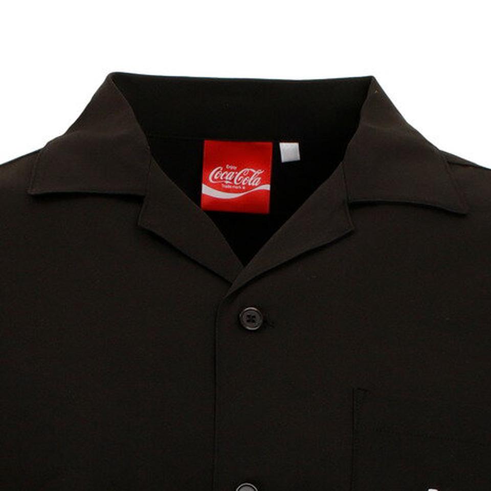 コカコーラ(Coca-Cola)(メンズ)バック刺繍シャツ 0530112-01 BLK