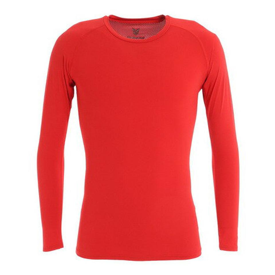 【3点10%OFFクーポン 7/1まで】YABANE 野球 アンダーシャツ 冷感 ストレッチ丸首長袖シャツ YA2AB04-70 接触冷感 UVケア (メンズ)