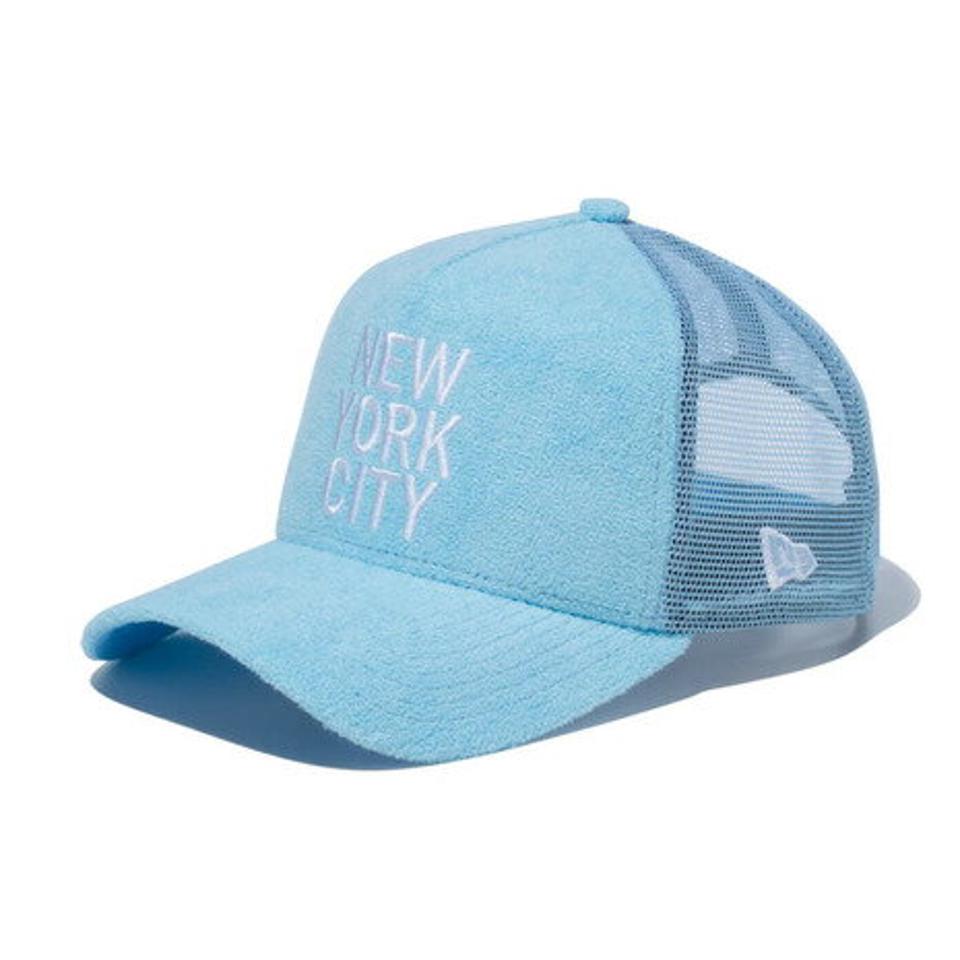 【20％オフクーポン有 6/12まで】ニューエラ（NEW ERA） 帽子 メンズ メッシュキャップ 9FORTY A-Frame トラッカー ニューヨークシティ スクエアロゴ ライトブルー 12326235 （メンズ）