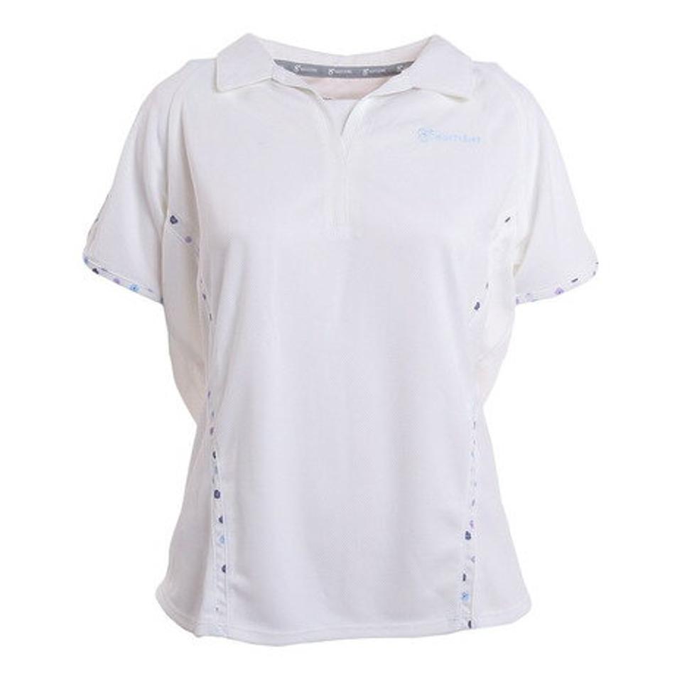 【30%OFFクーポン!期間限定12日迄まで】ウィッテム(HUITIEME) テニスウェア レディース ドライプラス プリンテッド ポロシャツ HU20S03LS733006WHT (レディース)