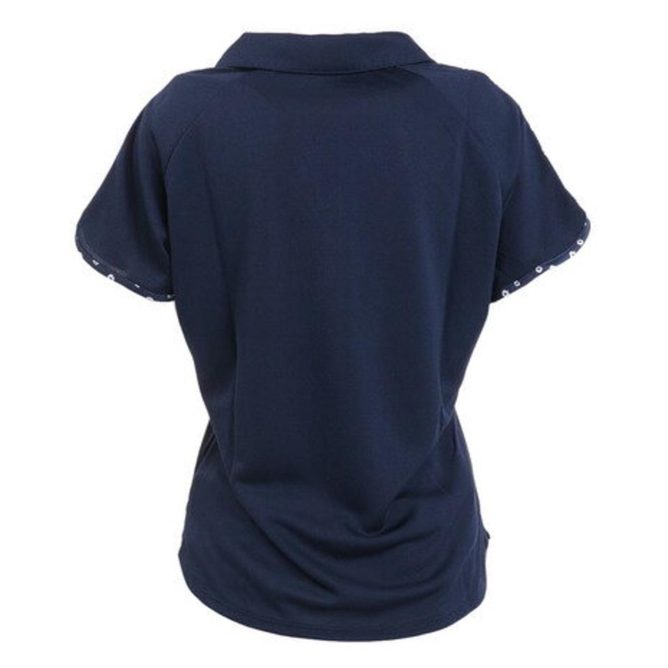 ウィッテム(HUITIEME) テニスウェア レディース ドライプラス プリンテッド ポロシャツ HU20S03LS733006NVY (レディース)