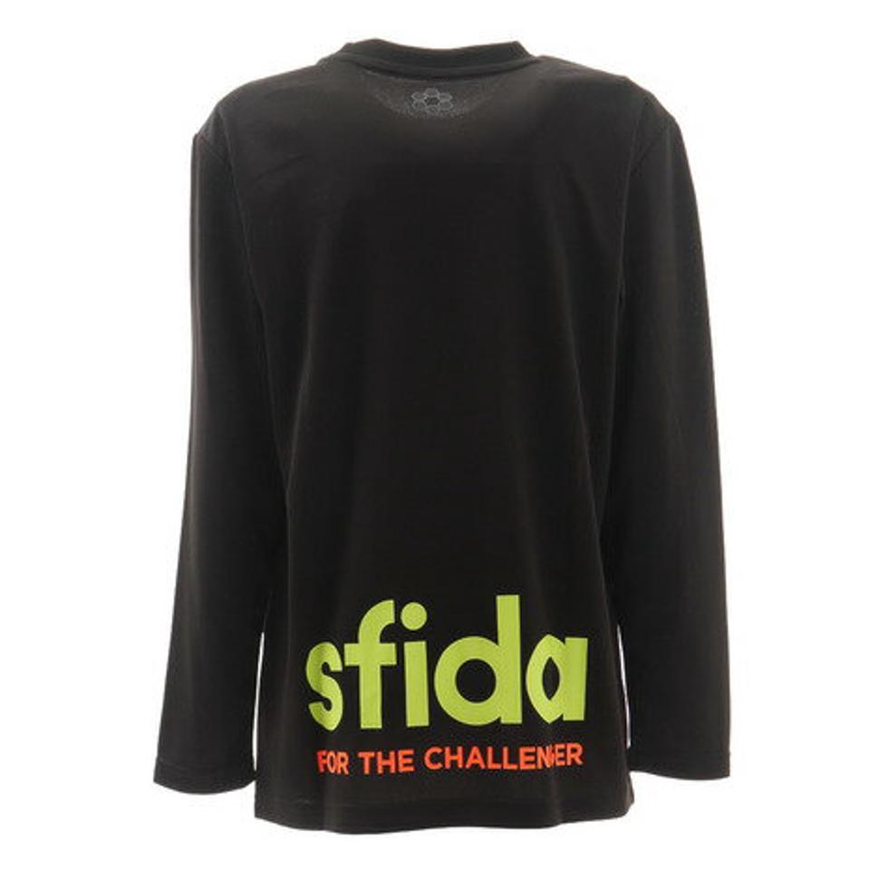 スフィーダ(SFIDA) ジュニア 長袖昇華ロゴボーダープラクティスシャツ SA-20A12 BLK (キッズ)