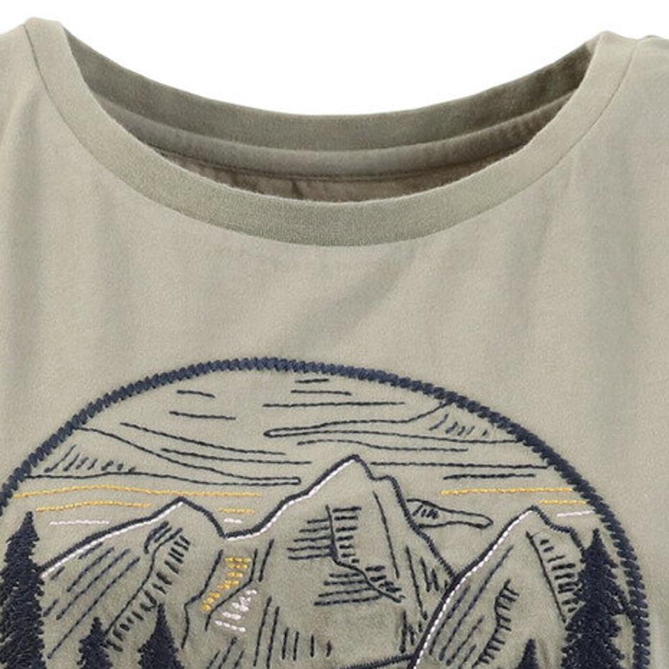 エルケクス(ELKEX) Tシャツ レディース 半袖 ロング丈 EMBROIDERY チュニック 882EK0UK3232KHK カーキ (レディース)