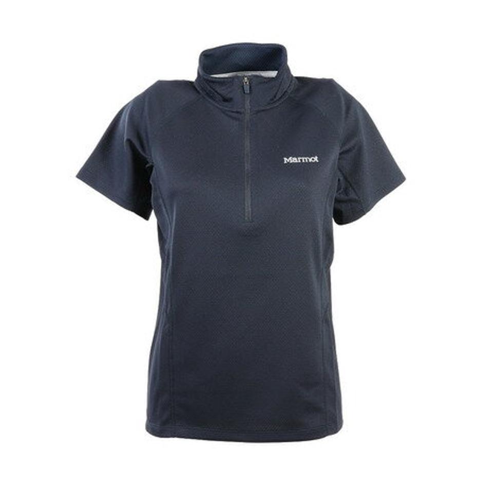 マーモット(Marmot) クライムスピードエアーハーフスリーブジップ ネイビー TOWPJA63 NV 半袖シャツ トップス カジュアル アウトドア スポーツ (レディース)