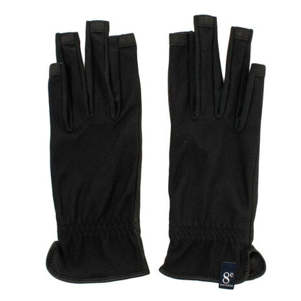 【30%OFFクーポン!期間限定12日迄まで】ウィッテム(HUITIEME) 指先カット 穴アリ グローブ HU18SSN733503 BLK 【吸汗速乾/UVカット】 (レディース)