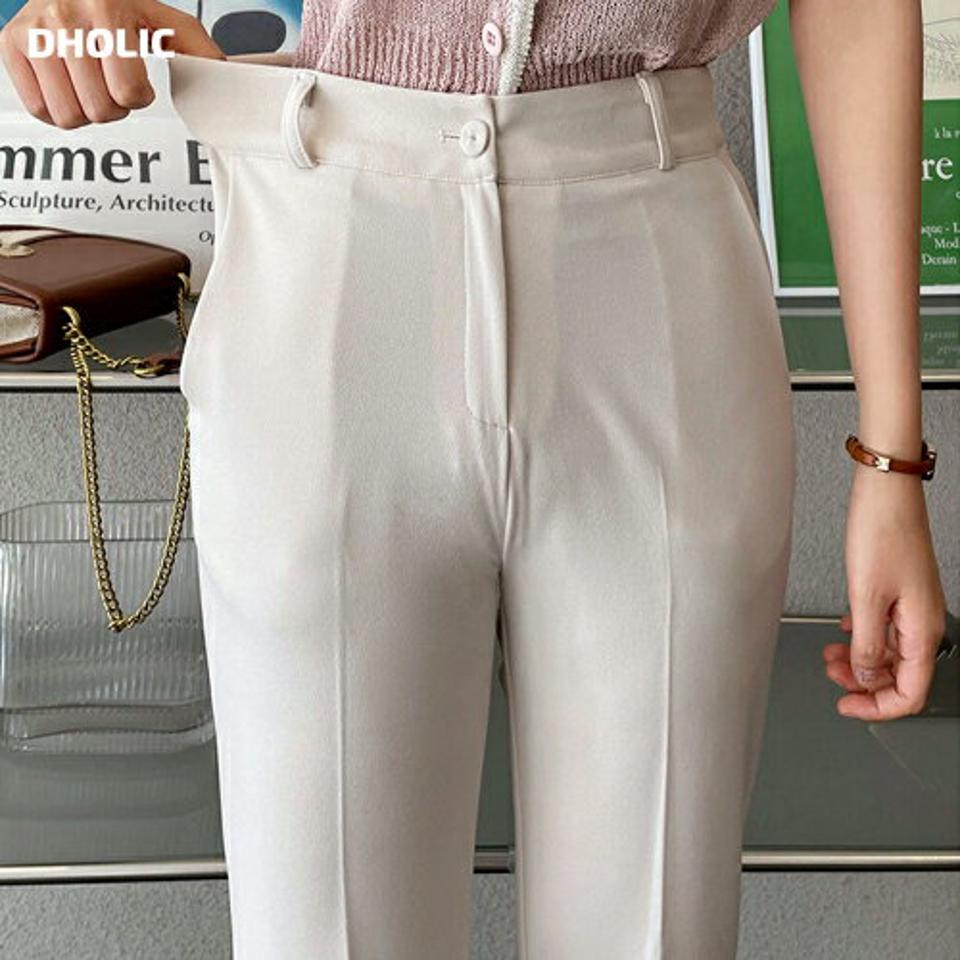 バックシークレットゴムフレアスラックス・全2色・t00794 レディース 【pt】スラックス パンツ ズボン ロングパンツ ストレッチ ウエストゴム 単色 無地 シンプル ベーシック きれいめ フレア 大人 オフィスカジュアル 春 夏 韓国ファッション