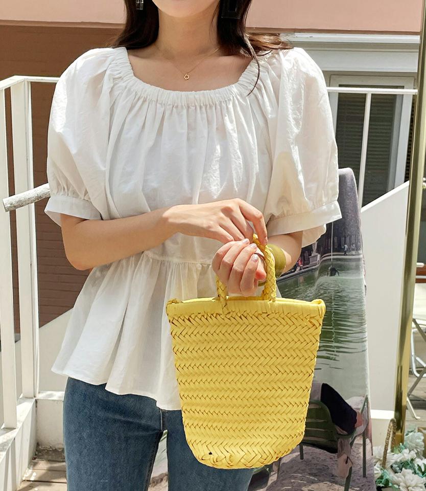 【10%OFF】2WAYコットンギャザーブラウス・全3色・b00781 レディース 【bl】トップス ブラウス 半袖 ハーフスリーブ パフスリーブ 白ブラウス ホワイトブラウス ギャザー お腹カバー コットン オフショルダー ラウンドネック ペプラム 春 夏 韓国ファッション【HS】セール