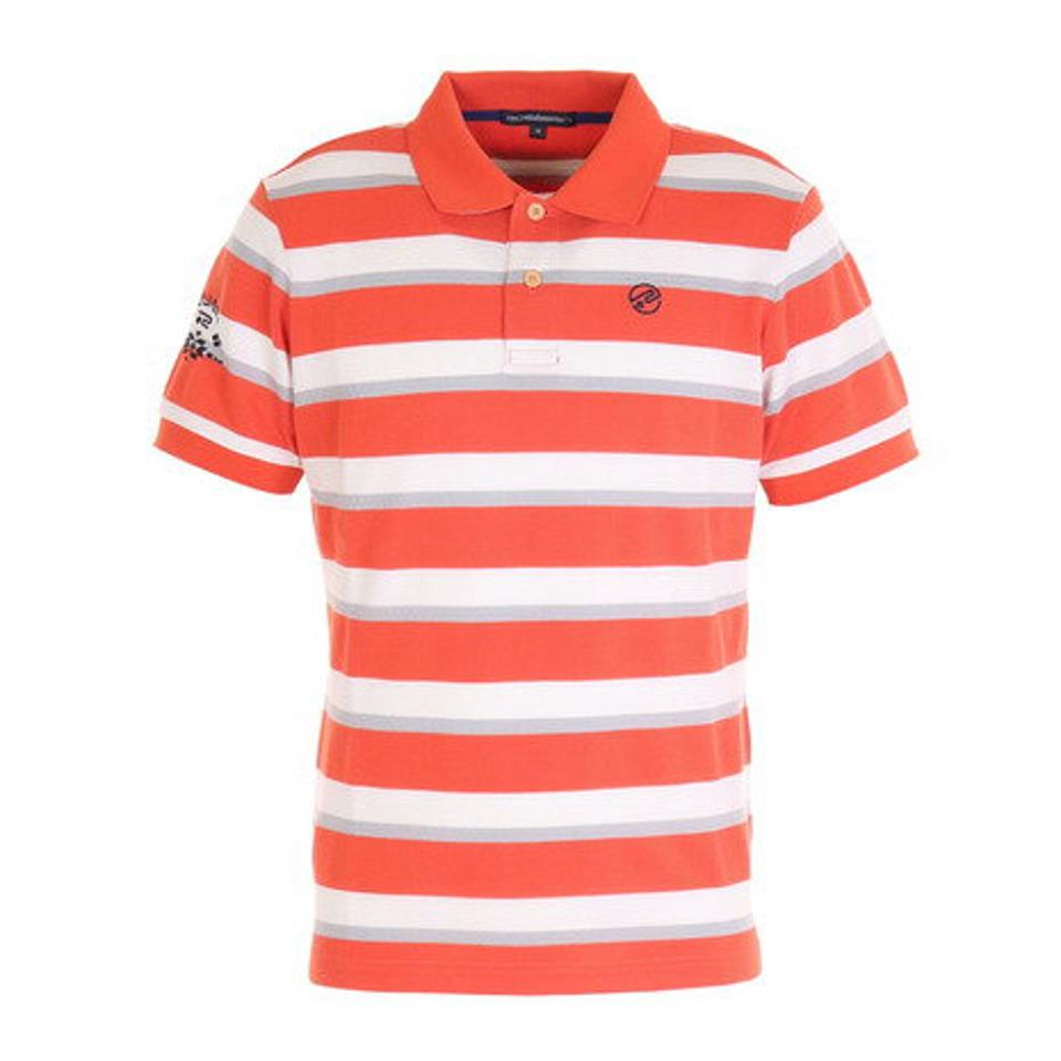 【7/17 9:59までエントリーでP5倍!】ROSASEN(メンズ)ゴルフウェア 編み替えボーダー半袖ポロシャツ 044-24245-036