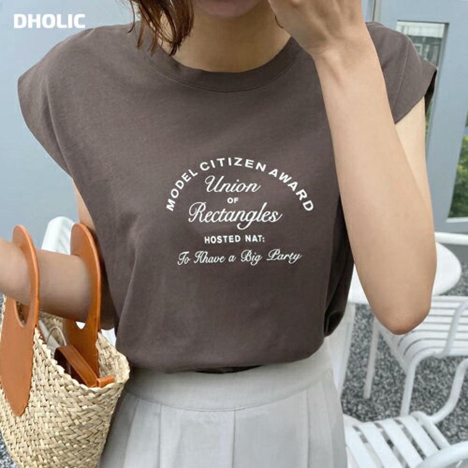レタリングフレンチスリーブTシャツ・全4色・t67274 レディース 【tops】トップス フレンチスリーブ ショートスリーブ Tシャツ ロゴT カジュアル ロゴ レタリング ラフ ラウンドネック 二の腕カバー コットン 春 夏 韓国ファッション