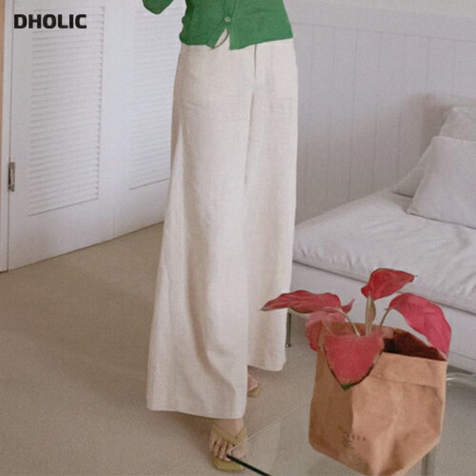 リネン混フレアパンツ・全3色・t00368 レディース 【pt】パンツ ロング丈 フレア 単色 無地 シンプル ベーシック 体型カバー リネン混 ダーツ コットン 綿 春 夏 フェミニン かわいい 可愛い 大人っぽ 韓国ファッション ハイホリHIHOLLI