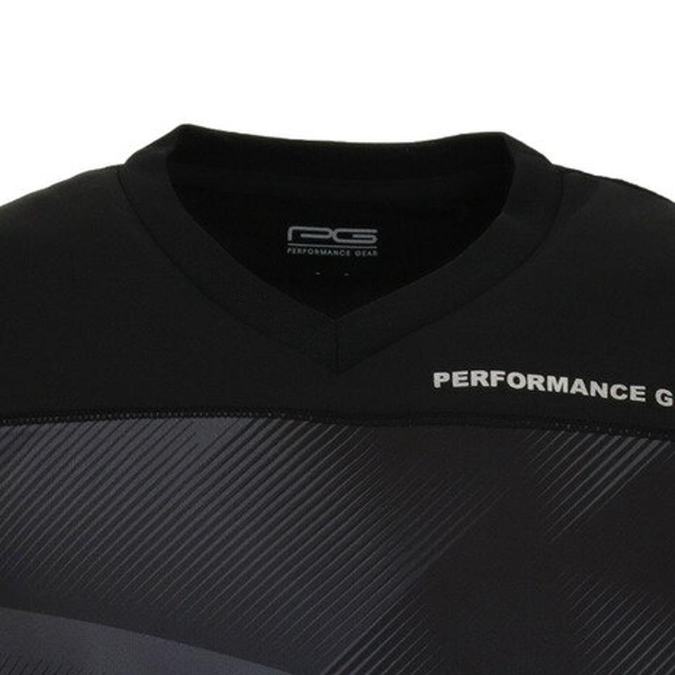【10%OFFクーポン 26日まで】パフォーマンスギア(PG)(メンズ)ドライプラス バレーシャツ 761PG0ES8211 BLK 【バレーボールウェア スポーツウェア メンズ】