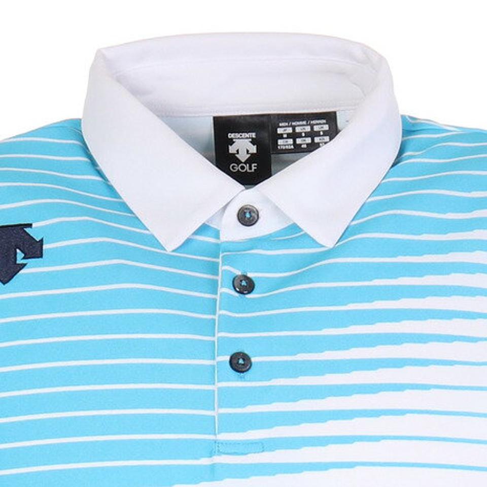 デサントゴルフ(DESCENTEGOLF) ゴルフウェア クーリストドライキューブライジングボーダープリントシャツ DGMPJA01OP-SA00 (メンズ)