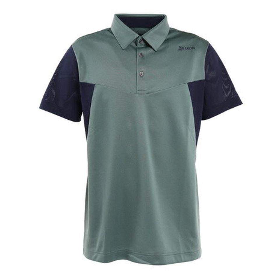 【5点以上で10%OFFクーポン 11日1:59まで】スリクソン(SRIXON) ゴルフウェア バイカラーエアスルーシャツ RGMTJA18 KH00 (メンズ)